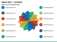 Circle Split – 12 Pieces PPT Slide 2