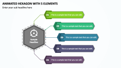 Animated Hexagon with 5 Elements PPT Slide 1