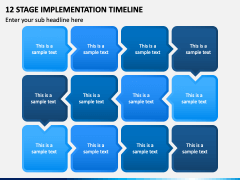 12 Stage Implementation Timeline PPT Slide 2