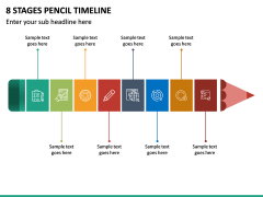 8 Stages Pencil Timeline PPT Slide 2