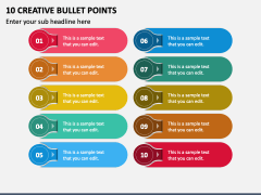 10 Creative Bullet Points PPT Slide 2