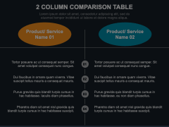 2 Column Comparison Table Animated Presentation - SketchBubble