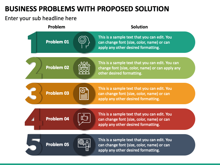 Business Problems With Proposed Solution Powerpoint Template Ppt Slides