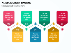 7 Steps Modern Timeline PPT Slide 1