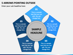 5 Arrows Pointing Outside PPT Slide 2
