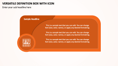 Versatile Definition Box with Icon PPT Slide 1
