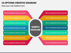 14 Options Creative Diagram PPT Slide 1