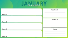 January Planner PPT Slide 2