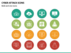 Cyber Attack Icons PPT Slide 2