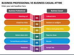 Business Professional Vs Business Casual Attire PowerPoint Template ...