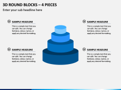 3d Round Blocks – 4 Pieces PPT Slide 1