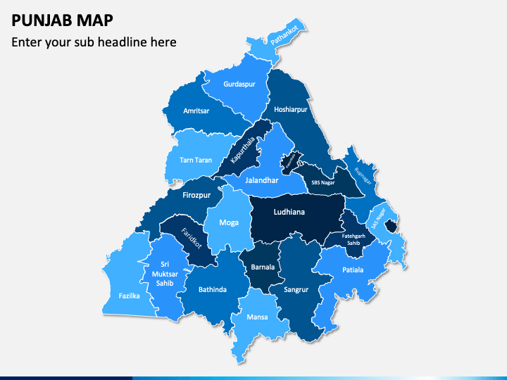 Punjab Map PPT Slide 1