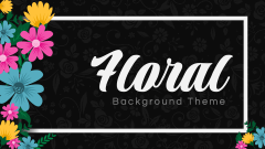 Floral Background Theme PPT Slide 1