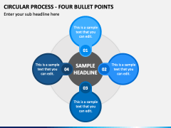 Circular Process - Four Bullet Points PPT Slide 2
