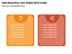 2 Beautiful Text Boxes with Icons PPT Slide 1