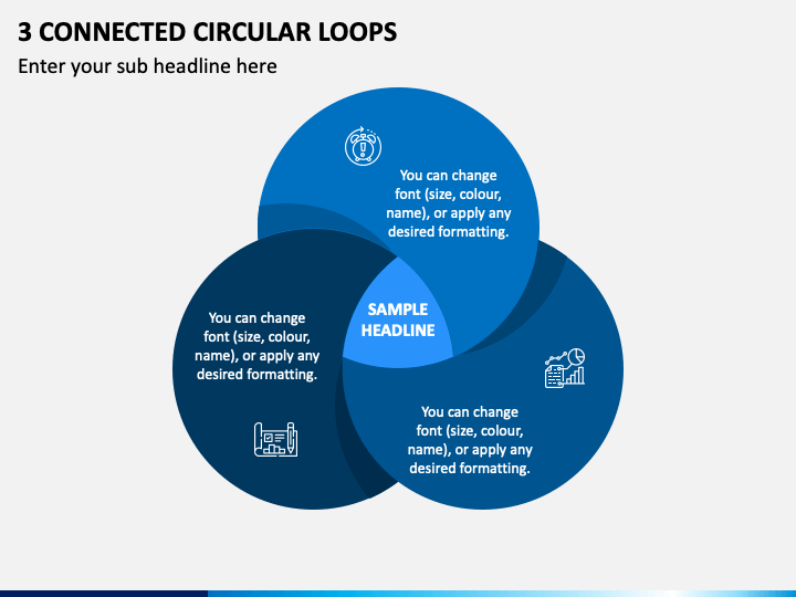 3 Connected Circular Loops PPT Slide 1
