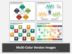 Non Hierarchical Org Chart Multicolor Combined