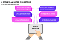 6 Options Animated Infographic PPT Slide 1