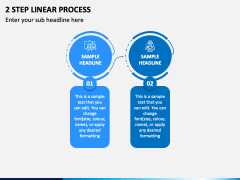 2 Step Linear Process PPT Slide 1