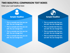 2 Beautiful Comparison Text Boxes PPT Slide 1