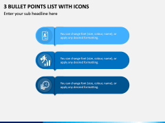 3 Bullet Points List With Icons PPT Slide 1