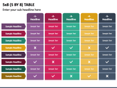 5 by 8 Table PPT Slide 2