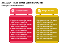 2 Elegant Text Boxes with Headlines PPT Slide 2