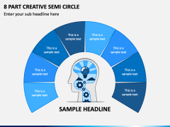 8 Part Creative Semi Circle PPT Slide 2