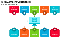 10 Elegant Points with Text Boxes PPT Slide 1