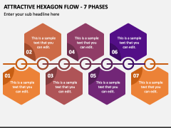 Attractive Hexagon Flow - 7 Phases PPT Slide 1