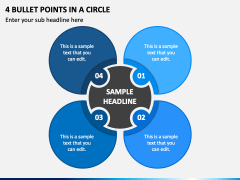 4 Bullet Points in a Circle PPT Slide 2