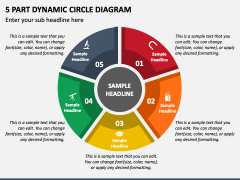5 Part Dynamic Circle Diagram PPT Slide 2