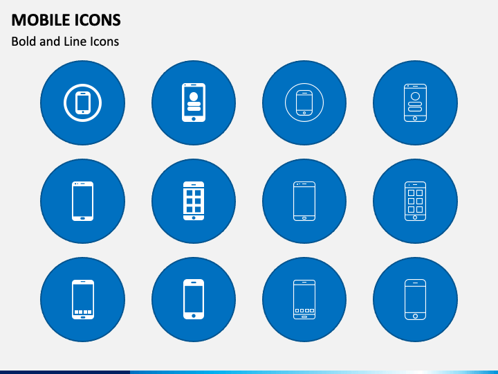 Mobile Icons PPT Slide 1