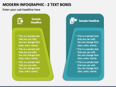 Modern Infographic - 2 Text Boxes PPT Slide 1