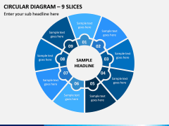Circular Diagram - 9 Slices PPT Slide 1
