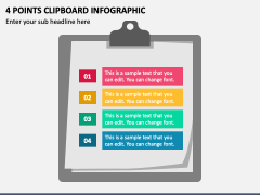 4 Points Clipboard Infographic PPT Slide 1