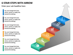 6 Stair Steps With Arrow PPT Slide 2