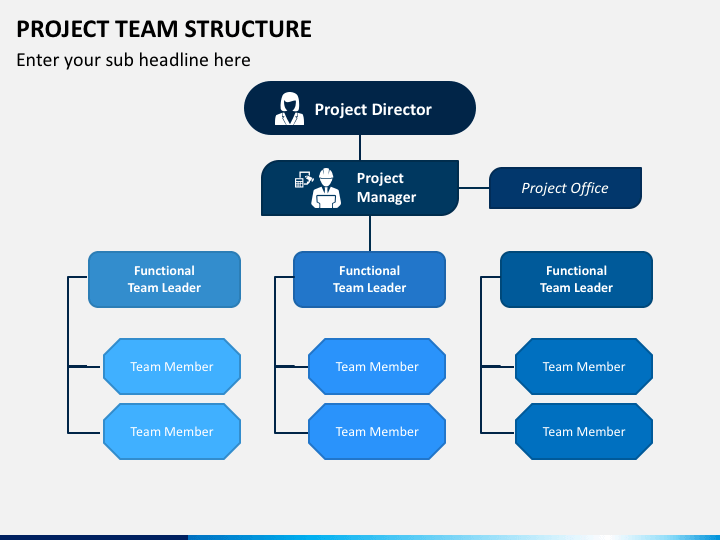 Project Team Structure PowerPoint Template PPT Slides