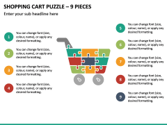 Shopping Cart Puzzle – 9 Pieces PPT Slide 2