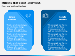 Modern Text Boxes - 2 Options PPT Slide 2