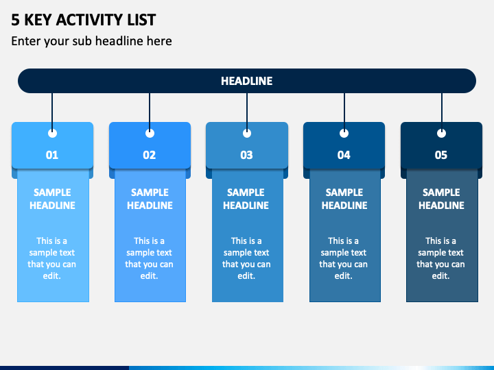 5 Key Activity List PPT Slide 1