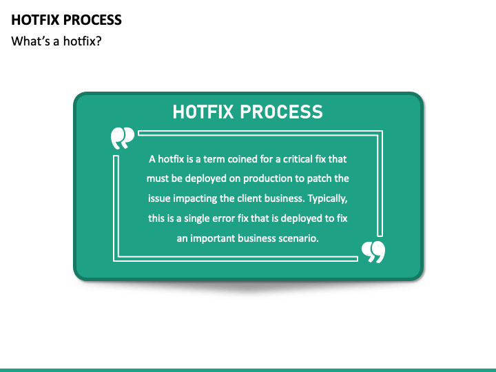 Hotfix Process PowerPoint Template - PPT Slides