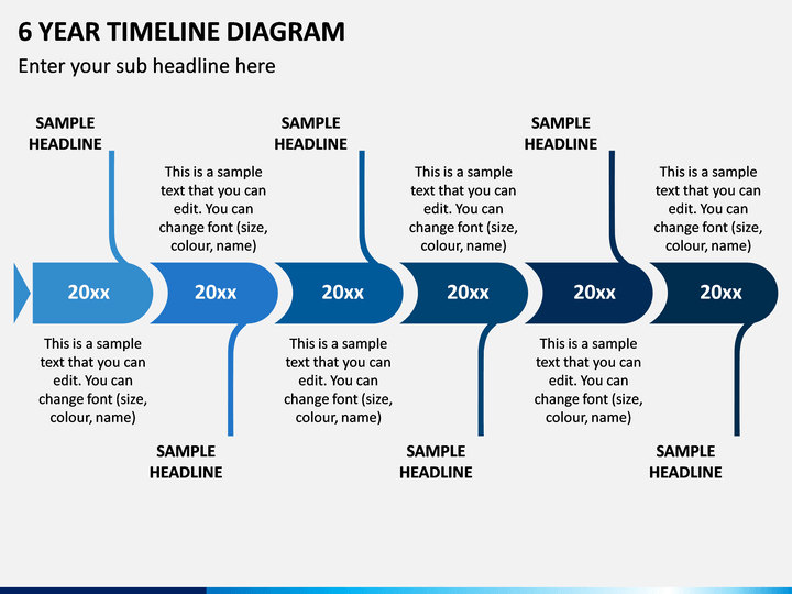6 Year Timeline Diagram PPT Slide 1