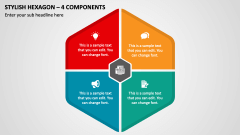 Stylish Hexagon - 4 Components PPT Slide 1