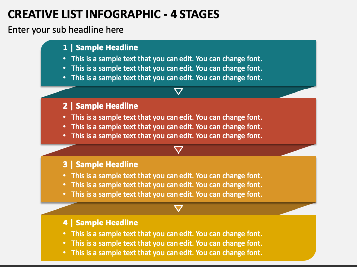 Creative List Infographic - 4 Stages PPT Slide 1