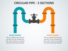 Circular Pipe - 2 Sections for PowerPoint and Google Slides