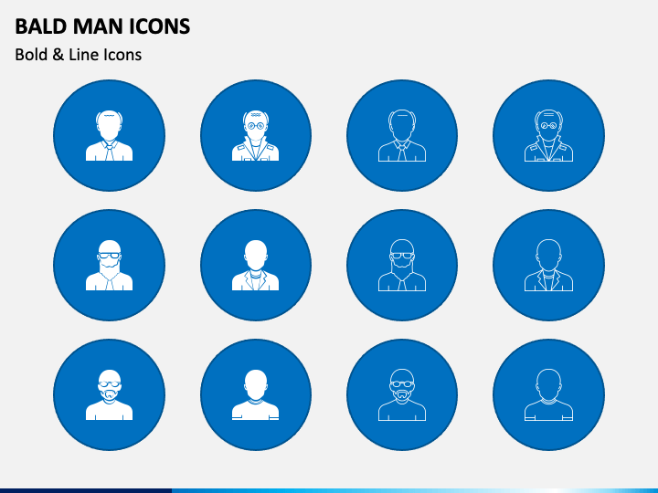 Bald Man Icons for PowerPoint and Google Slides - PPT Slides