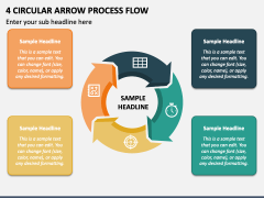 4 Circular Arrow Process Flow PPT Slide 1