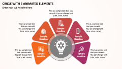 Circle with 5 Animated Elements PPT Slide 1