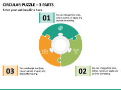 Circular Puzzle – 3 Parts PPT Slide 2